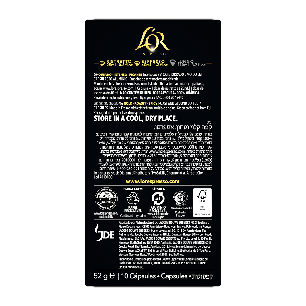 L'OR Forza Espresso Capsules